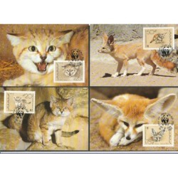 Jemen 1989, WWF: kot pustynny. Karty maksimum