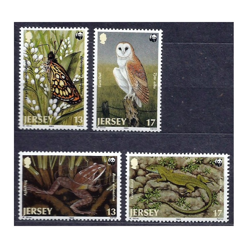 Jersey 1989, WWF: sowa motyl jaszczurka żaba **