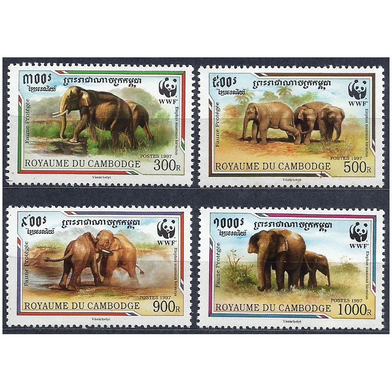 Kambodża 1997, WWF: słonie **