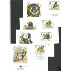 Kamerun 1988, WWF: małpy. FDC