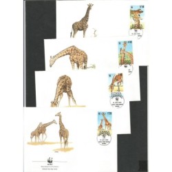 Kenia 1989, WWF: żyrafy. FDC
