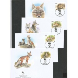 Kirgistan 1999, WWF: lis stepowy. FDC