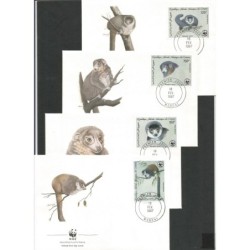 Komory 1987, WWF: lemur. FDC