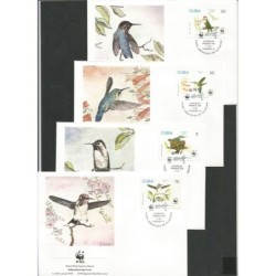 Kuba 1992, WWF: ptaki. FDC