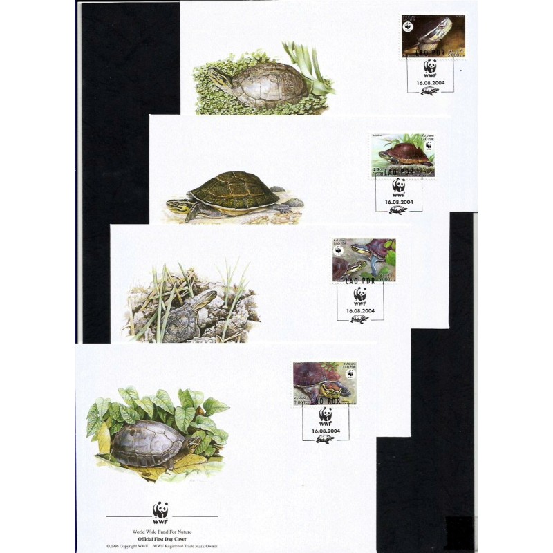 Laos 2004, WWF: gady, żółw pudełecznik sundajski. FDC