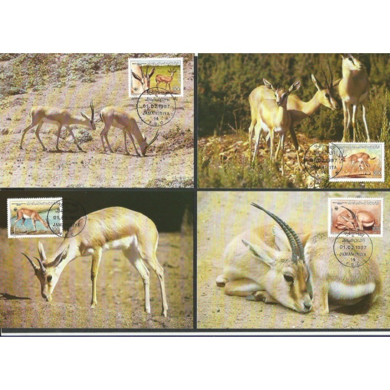 Libia 1987, WWF: gazela. Karty maksimum