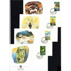 Liechtenstein 1989, WWF: fauna ptaki ssaki owady. FDC