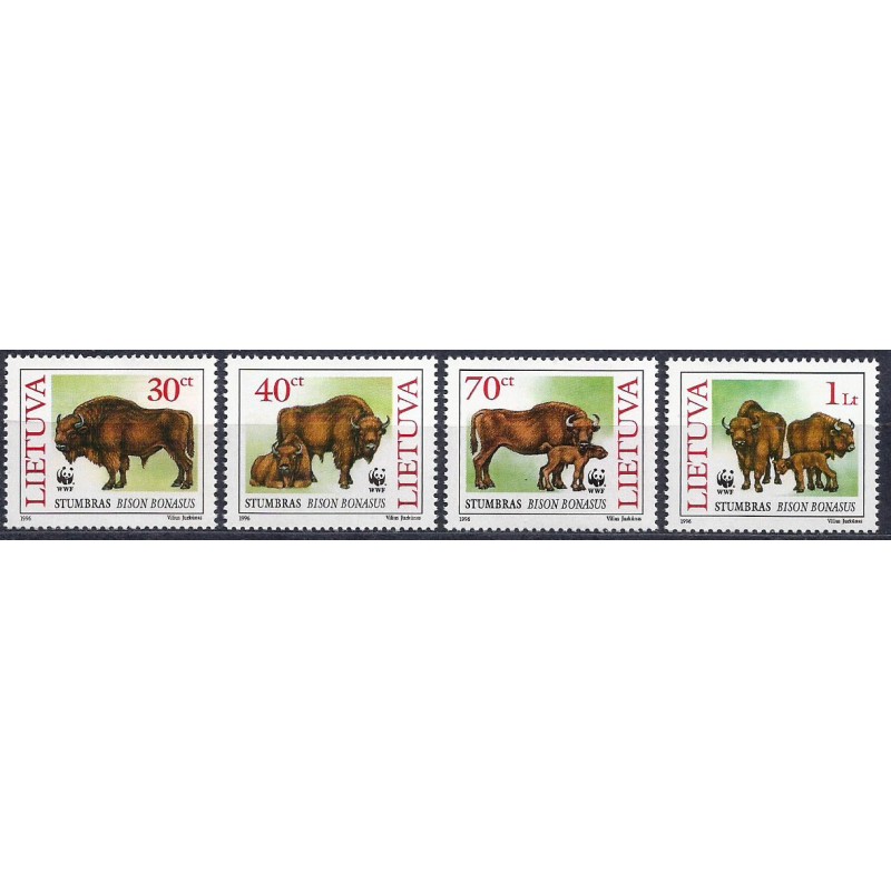 Litwa 1996, WWF: żubry **