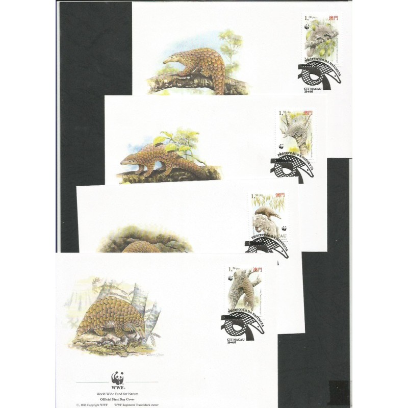 Makau 1995, WWF: łuskowiec. FDC