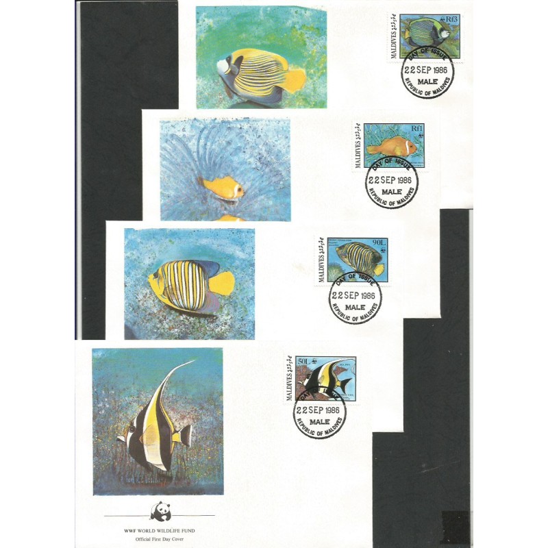 Malediwy 1986, WWF: ryby. FDC