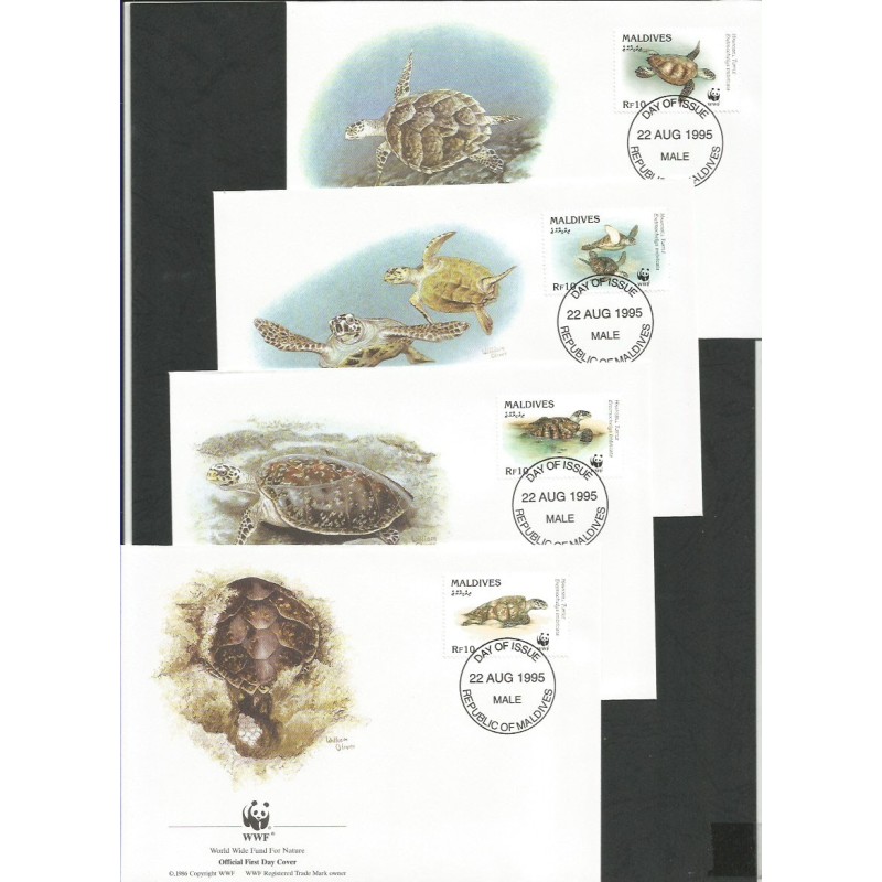 Malediwy 1995, WWF: żółw. FDC