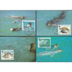 Mauretania 1986, WWF: foki. Karty maksimum