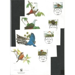 Mikronezja 1990, WWF: ptaki. FDC