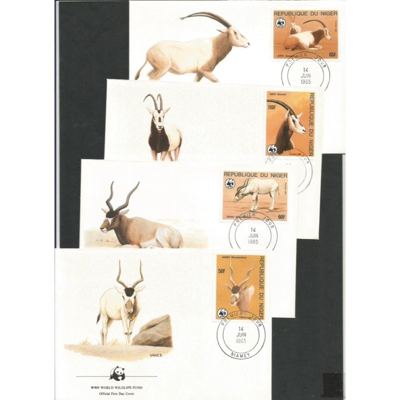 Niger 1985, WWF: oryks. FDC