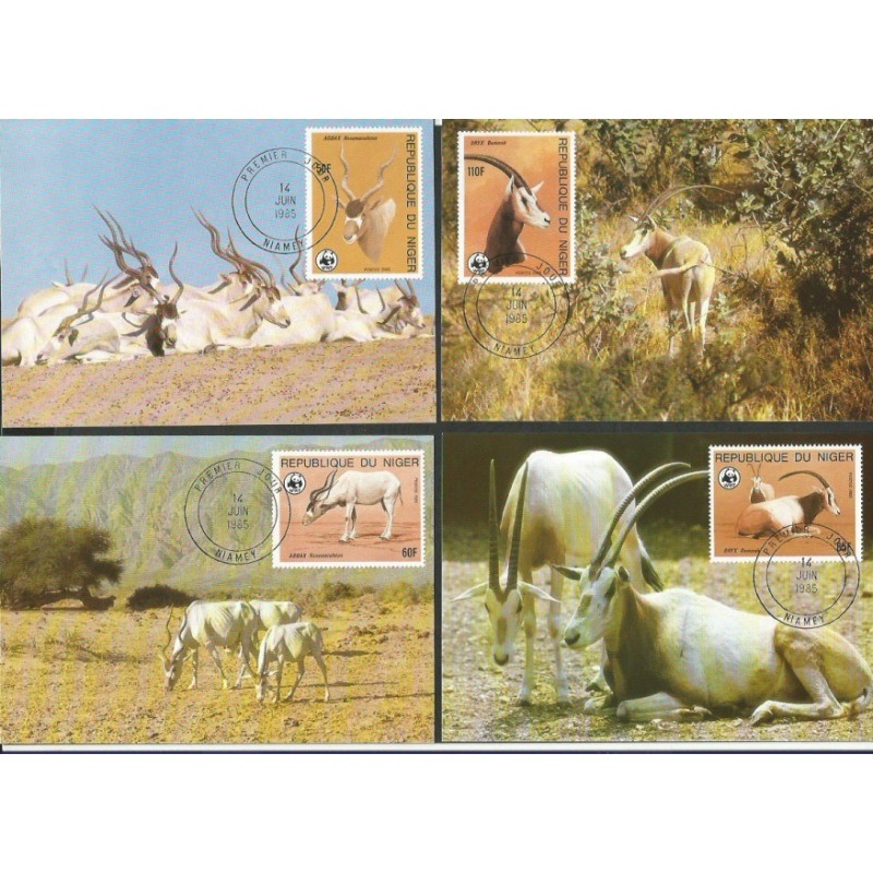 Niger 1985, WWF: oryks. Karty maksimum