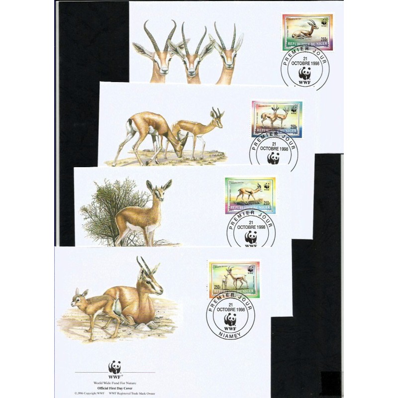Niger 1998, WWF: gazela. FDC