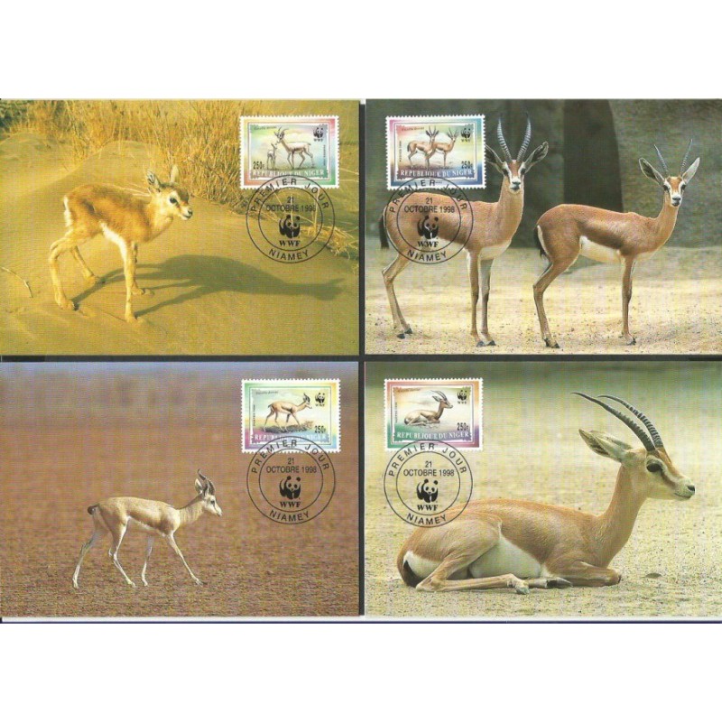 Niger 1998, WWF: gazela. Karty maksimum