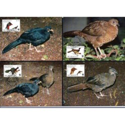 Nikaragua 1994, WWF: ptak guan. Karty maksimum