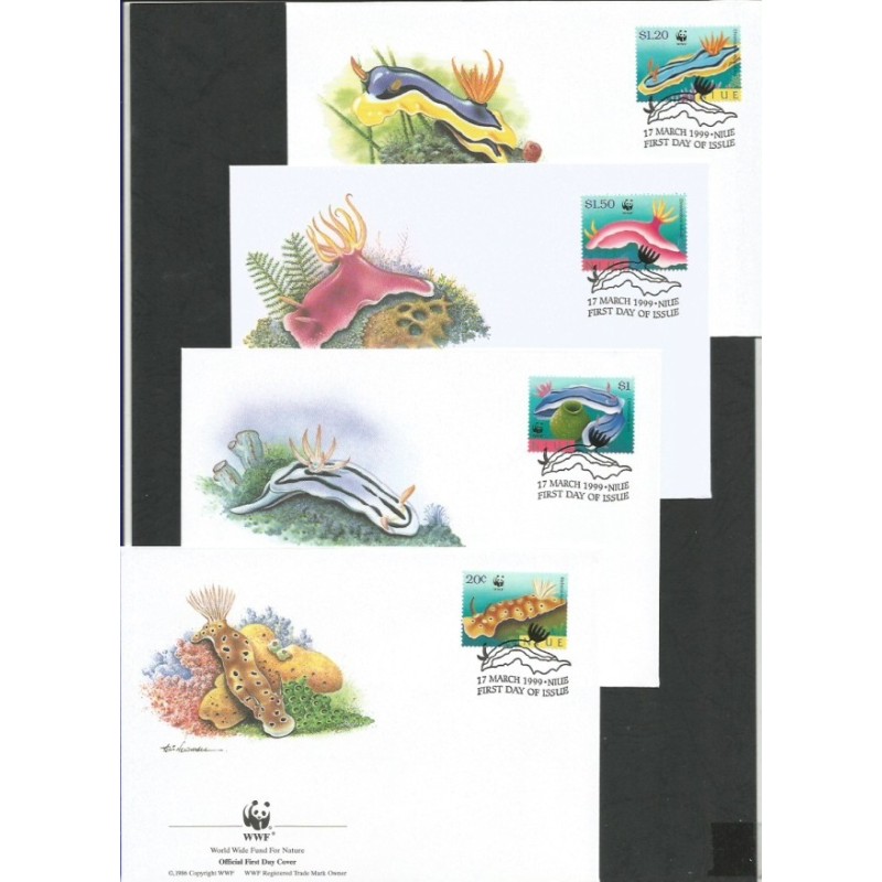Niue 1999, WWF: ślimaki nagoskrzelne. FDC