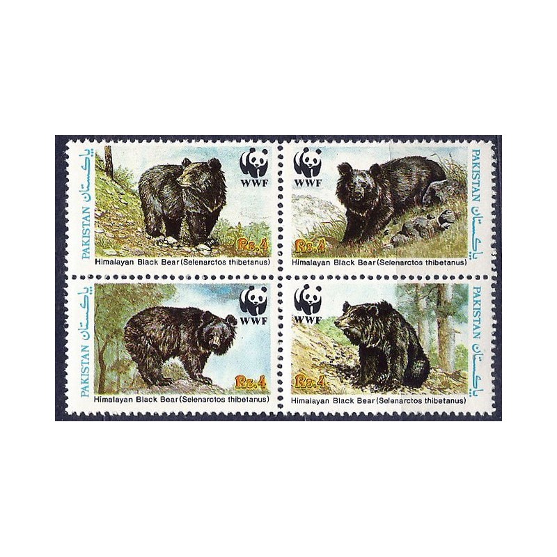 Pakistan 1989, WWF: niedźwiedź himalajski **