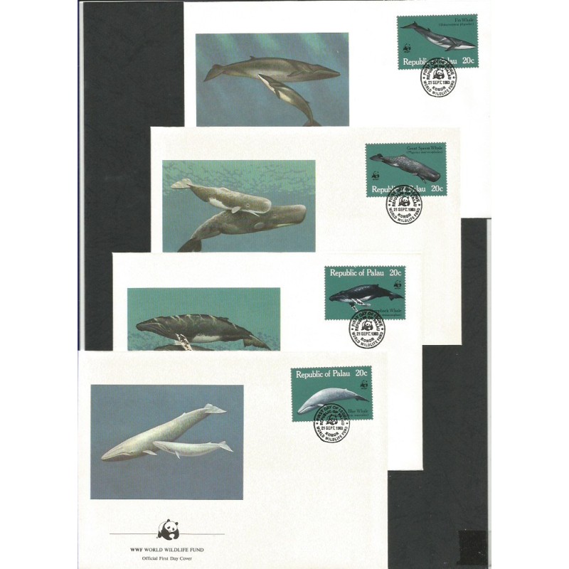 Palau 1983, WWF: wieloryby. FDC