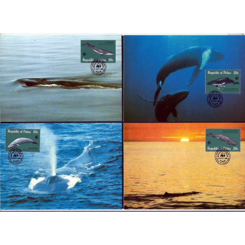 Palau 1983, WWF: wieloryby. Karty maksimum