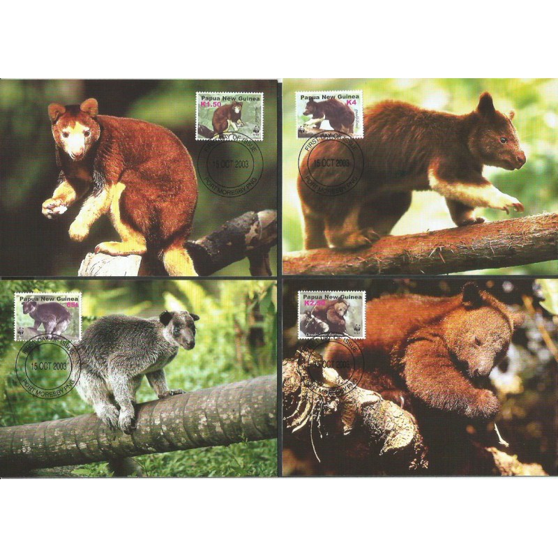 Papua Nowa Gwinea 2003, WWF: kangury. Karty maksimum