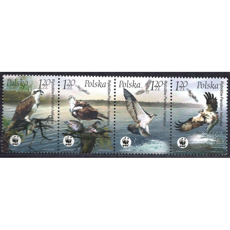 Polska 2003, WWF: ptak rybołów **. Fi 3928-31