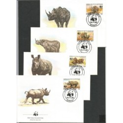 RŚA 1983, WWF: nosorożec. FDC