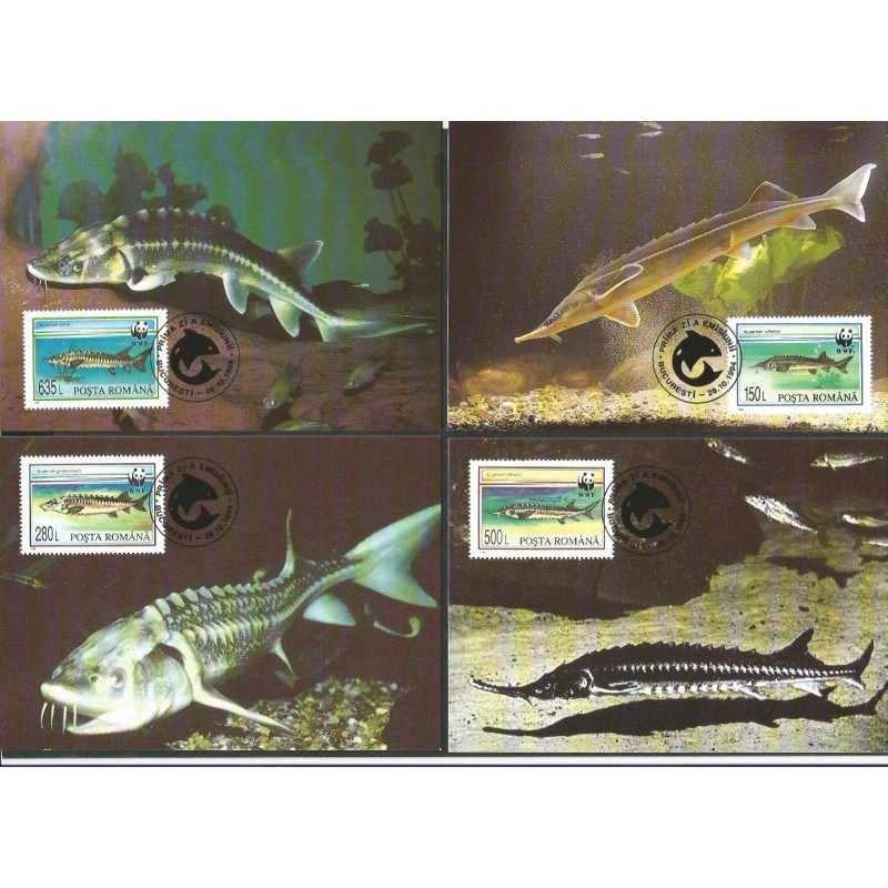 Rumunia 1994, WWF: ryby. Karty maksimum