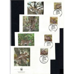 Salwador 1988, WWF: kot ocelot. FDC