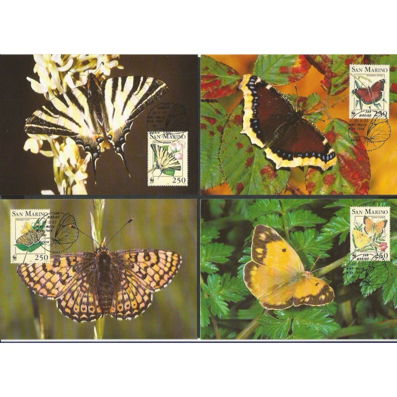 San Marino 1993, WWF: owady, motyle. Karty maksimum