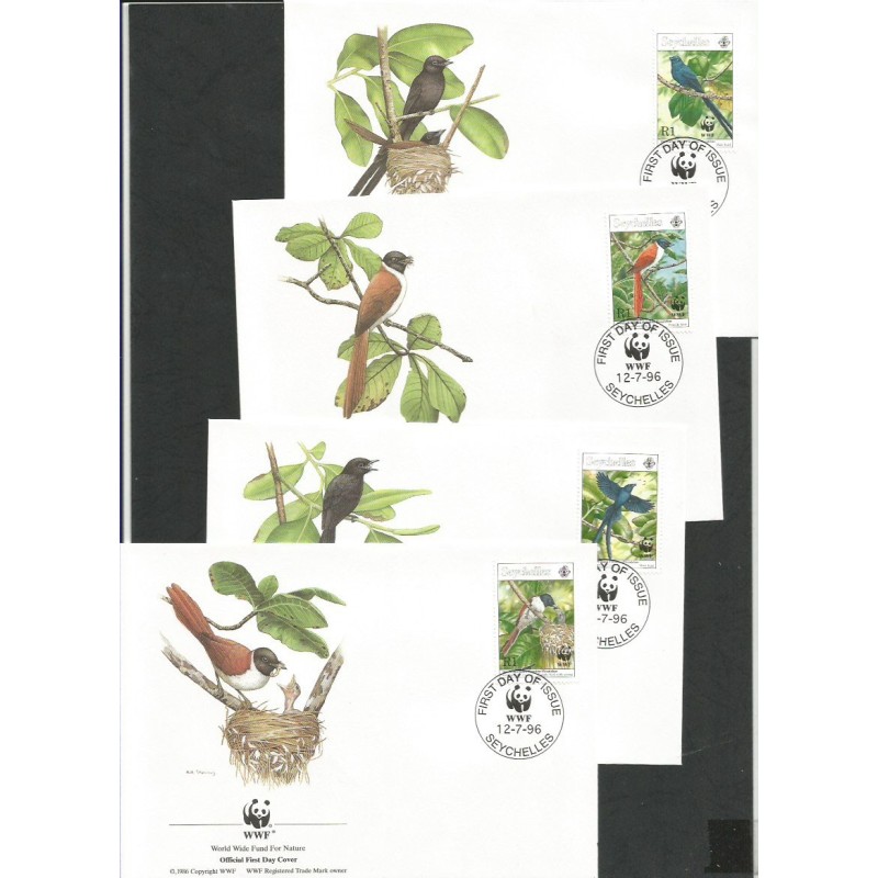 Seszele 1996, WWF: ptaki. FDC