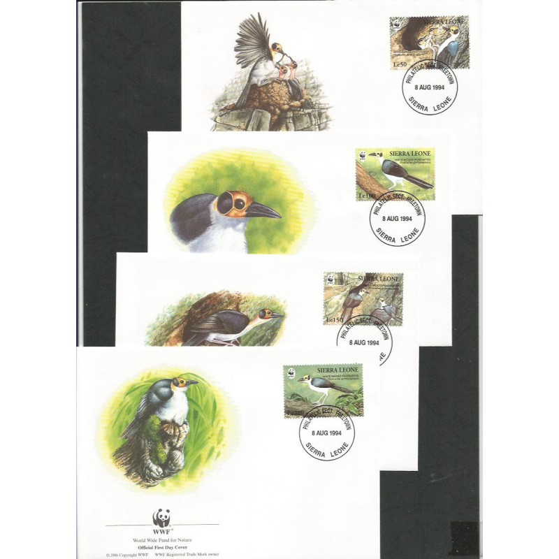 Sierra Leone 1994, WWF: ptaki. FDC