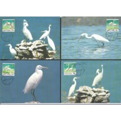 Singapur 1993, WWF: ptak czapla. Karty maksimum