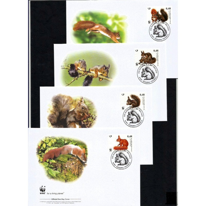 Słowenia 2007, WWF: wiewiórka. FDC