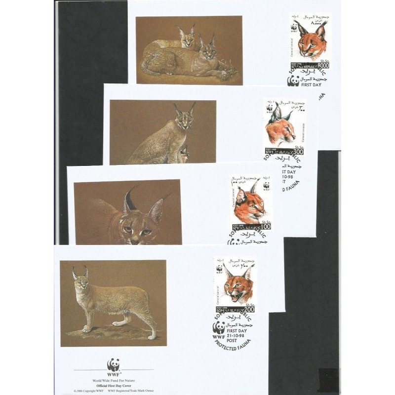 Somalia 1998, WWF: kot karakal. FDC