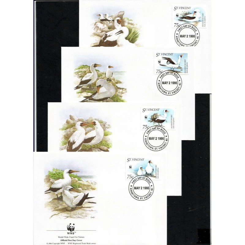 St Vincent 1995, WWF: ptak głuptak. FDC