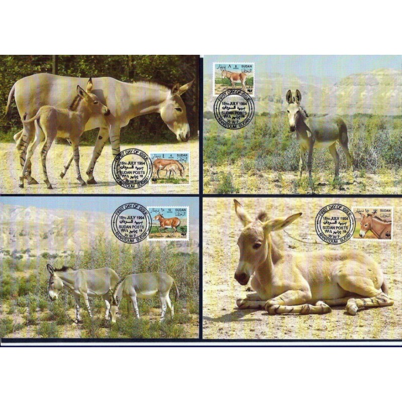 Sudan 1994, WWF: osioł. Karty maksimum