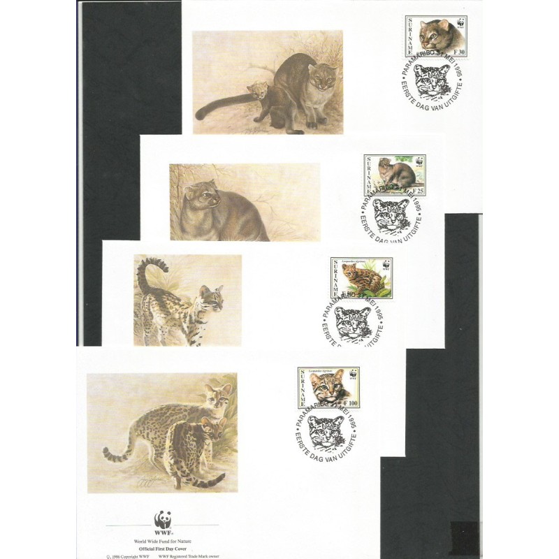 Surinam 1995, WWF: kot ocelot. FDC