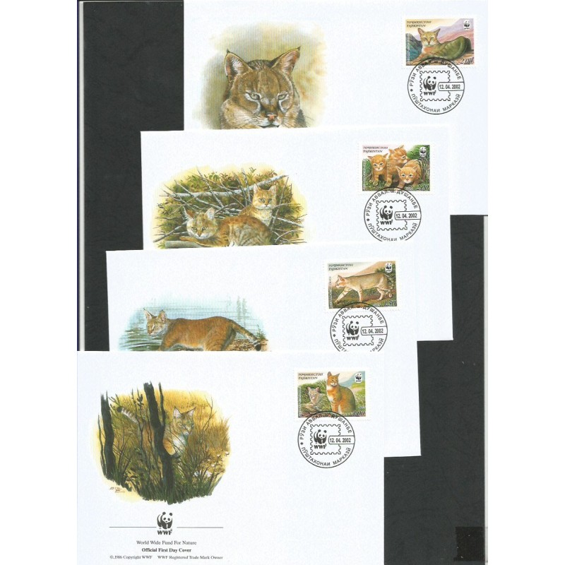 Tadżykistan 2002, WWF: kot błotny. FDC