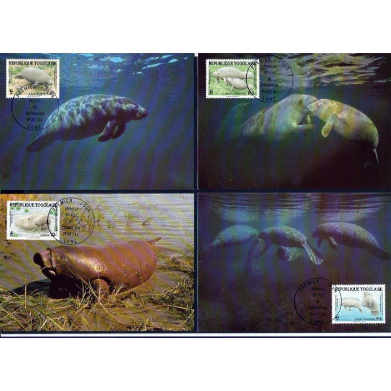 Togo 1984, WWF: manat. Karty maksimum