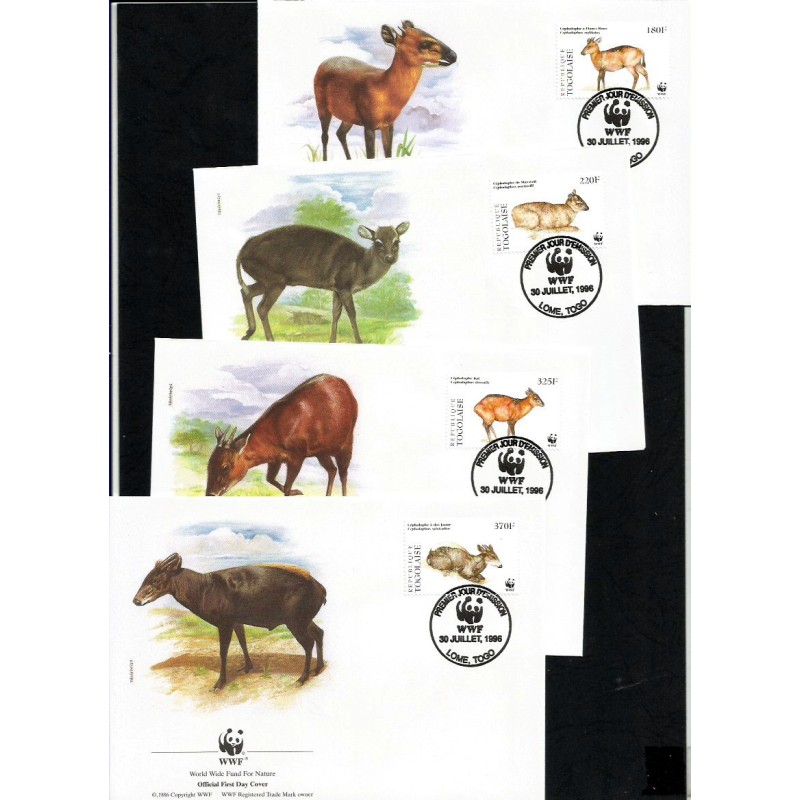 Togo 1996, WWF: antylopa dujker. FDC