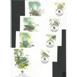 Tokelau 1995, WWF: ptak gołąb. FDC