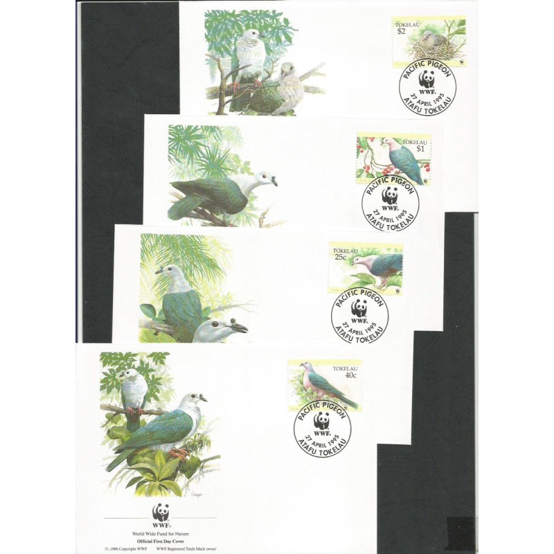 Tokelau 1995, WWF: ptak gołąb. FDC