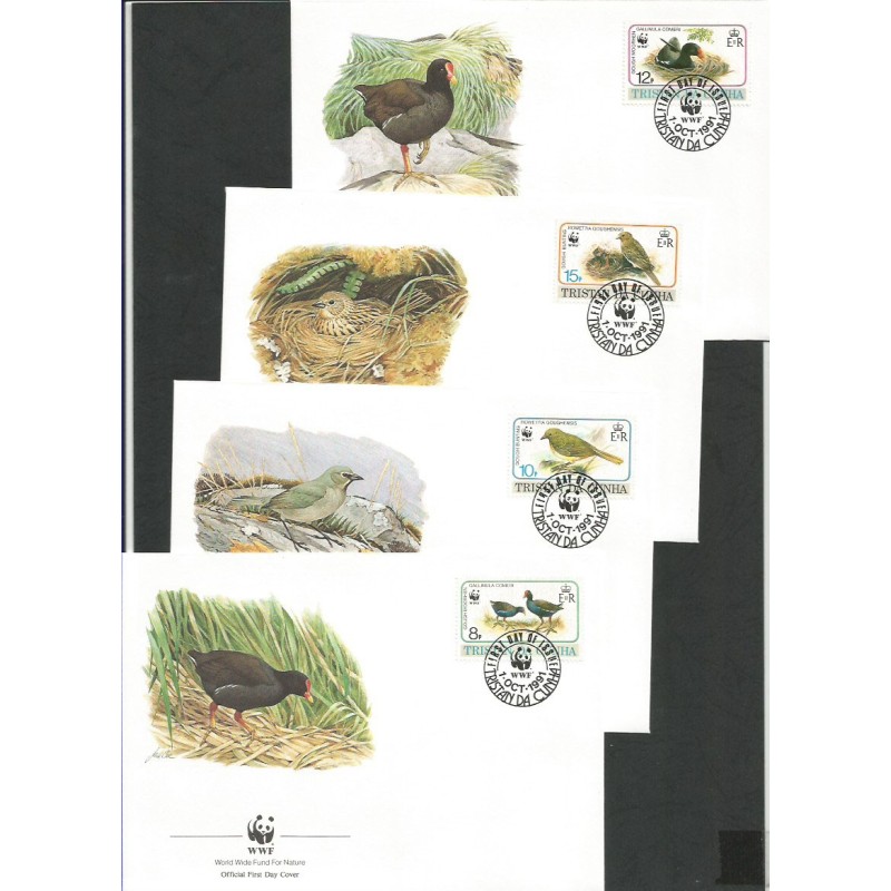 Tristan da Cunha 1991, WWF: ptaki. FDC