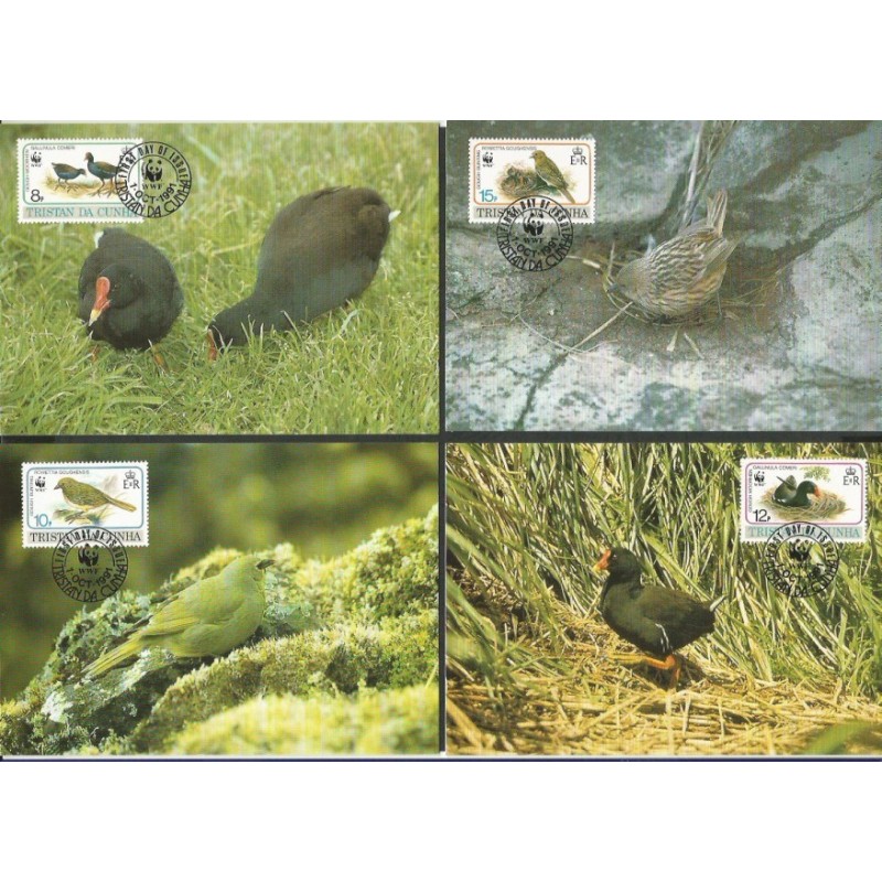 Tristan da Cunha 1991, WWF: ptaki. Karty maksimum