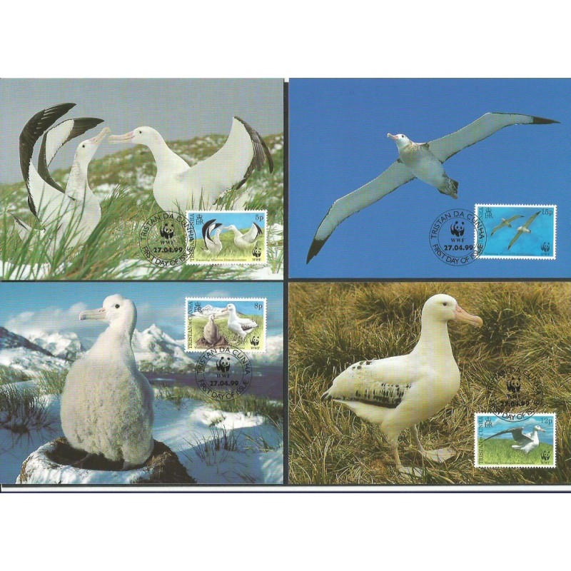 Tristan da Cunha 1999, WWF: ptak głuptak. Karty maksimum