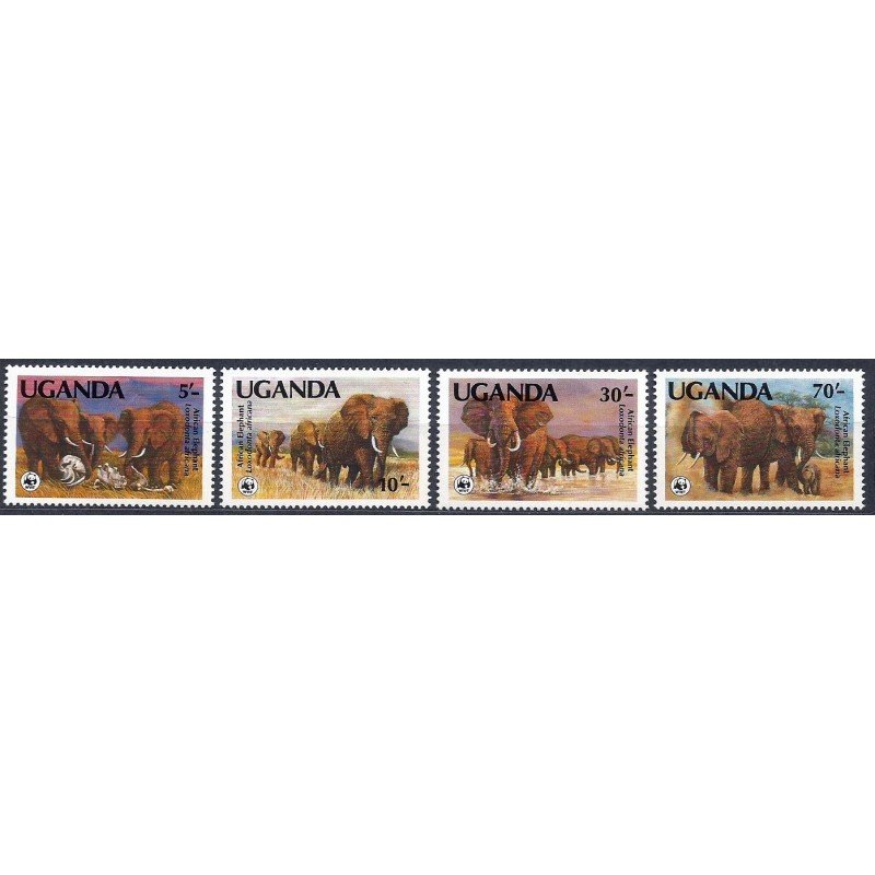 Uganda 1983, WWF: słonie **
