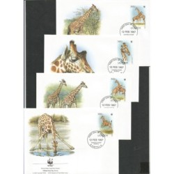 Uganda 1997, WWF: żyrafa. FDC